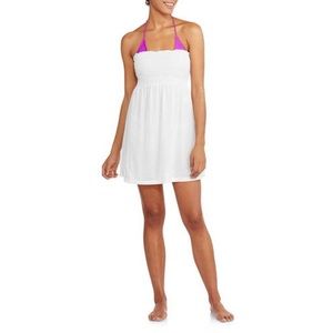 Op Juniors' swim smocked bandeau swim cover-up White medium